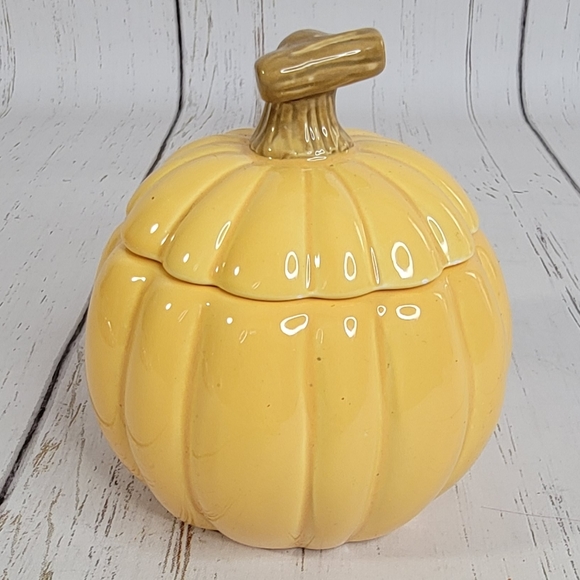 Hallmark Vintage Fall Halloween Harvest Ceramic Pumpkin Suger Dish Stash Spot - Picture 3 of 12